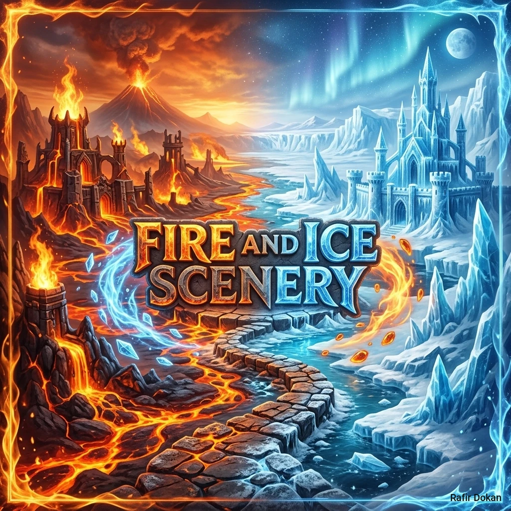 Fire and Ice Scenery